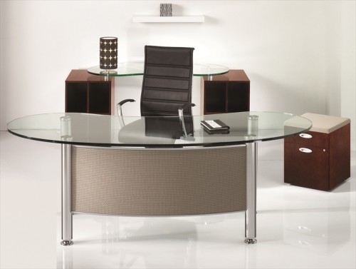 FIRSTOFFICE glass table desk