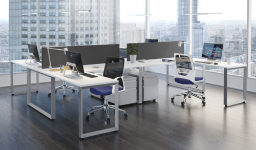 Flexible workstations can help accommodate safe social distancing.